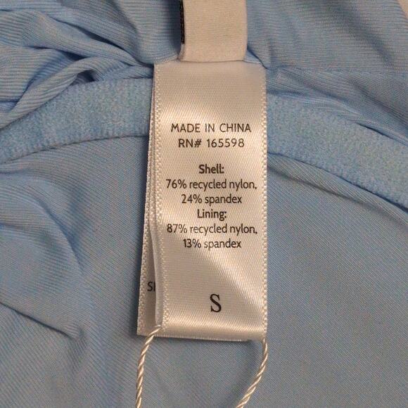 Andie Baia One Piece Blue Floral Swimwear Bathing Suit Adjustable Size S New - Picture 9 of 12